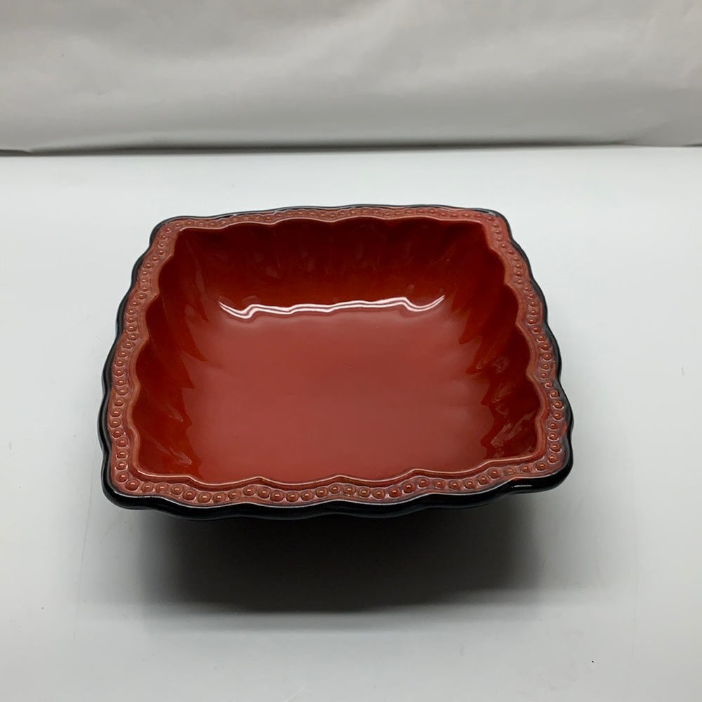 Roscher Hobnail red square bowl